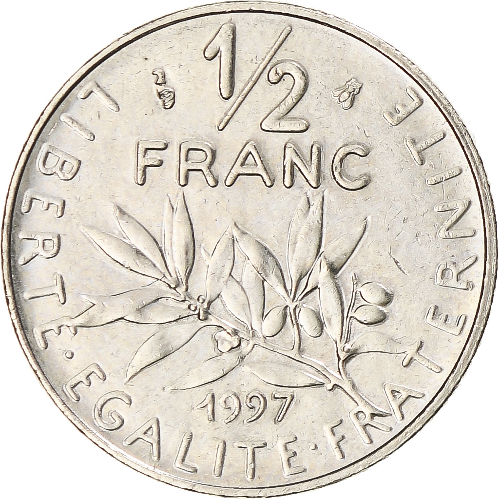 Coin, France, Semeuse, 1/2 Franc, 1997, Paris, , Nickel, KM:931.1