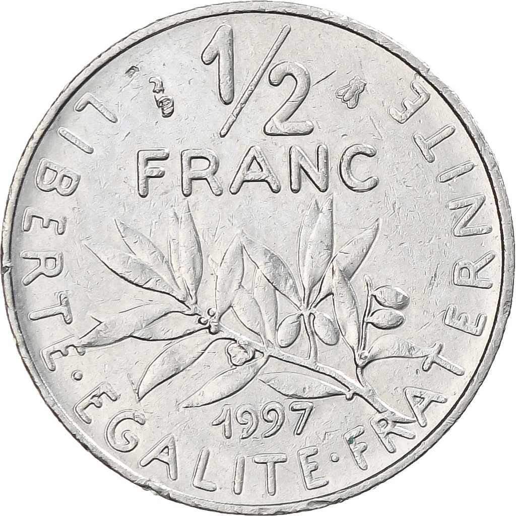 Coin, France, Semeuse, 1/2 Franc, 1997, Paris, , Nickel, KM:931.1