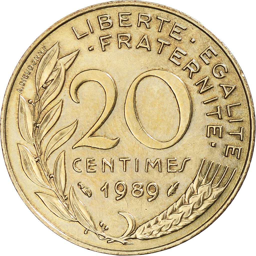 Coin, France, Marianne, 20 Centimes, 1989, Paris, , Aluminum-Bronze