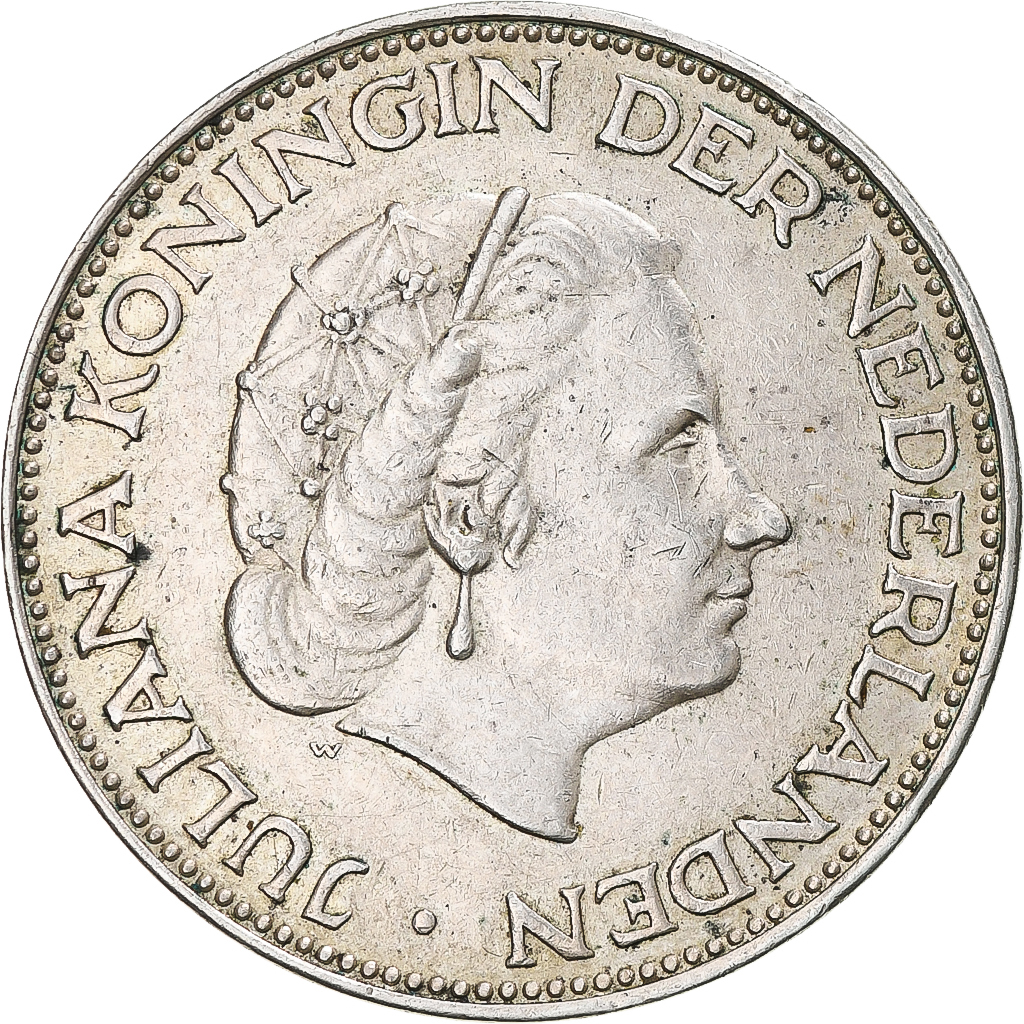 Coin, Netherlands, Juliana, 2-1/2 Gulden, 1960, , Silver, KM:185