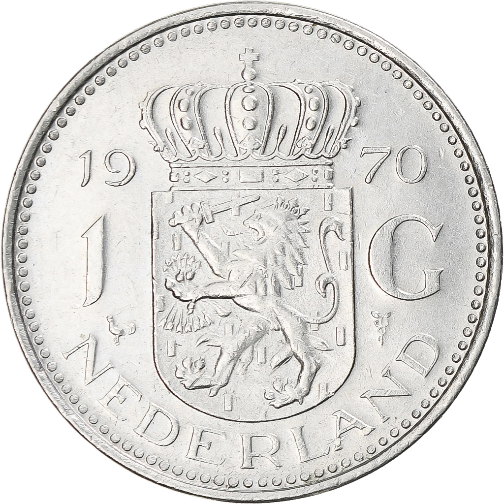 Coin, Netherlands, Juliana, Gulden, 1970, , Nickel, KM:184a