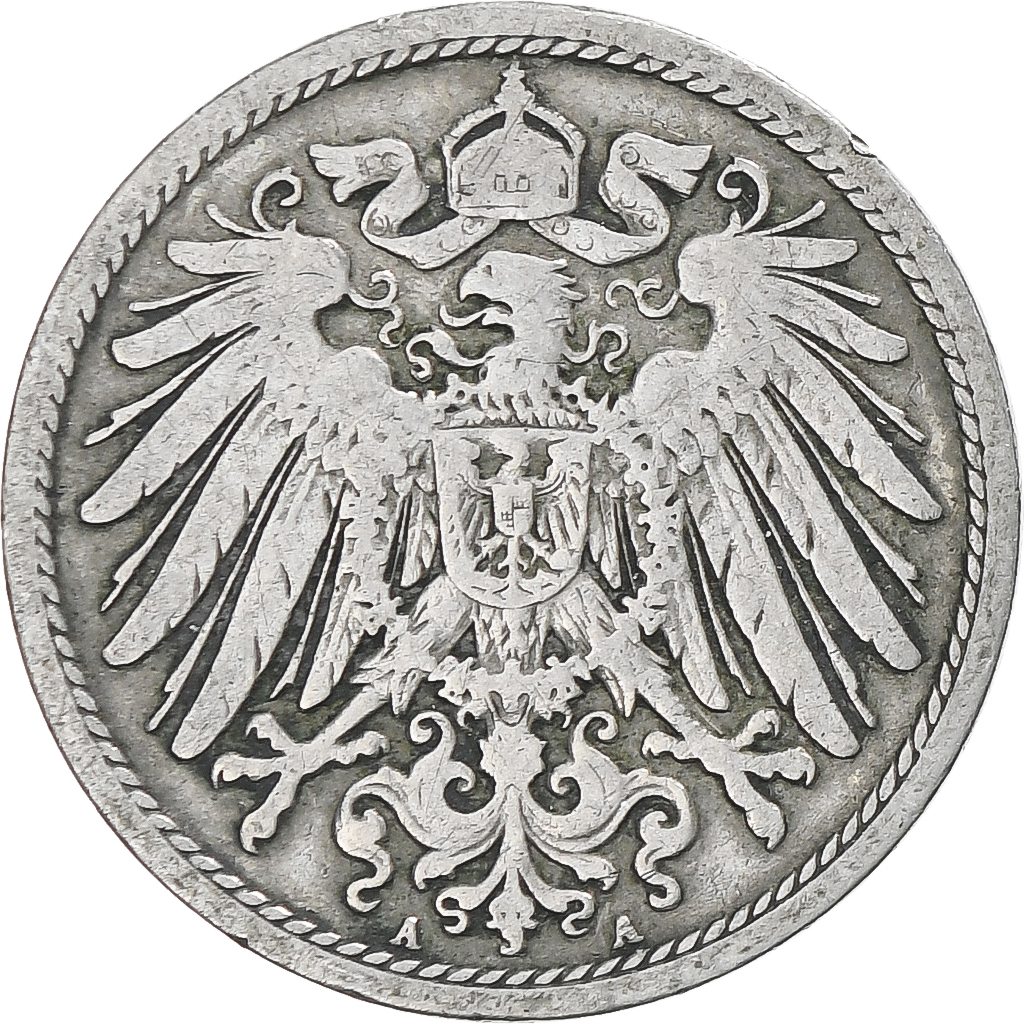 369741] Coin, GERMANY - EMPIRE, Wilhelm II, 10 Pfennig, 1893
