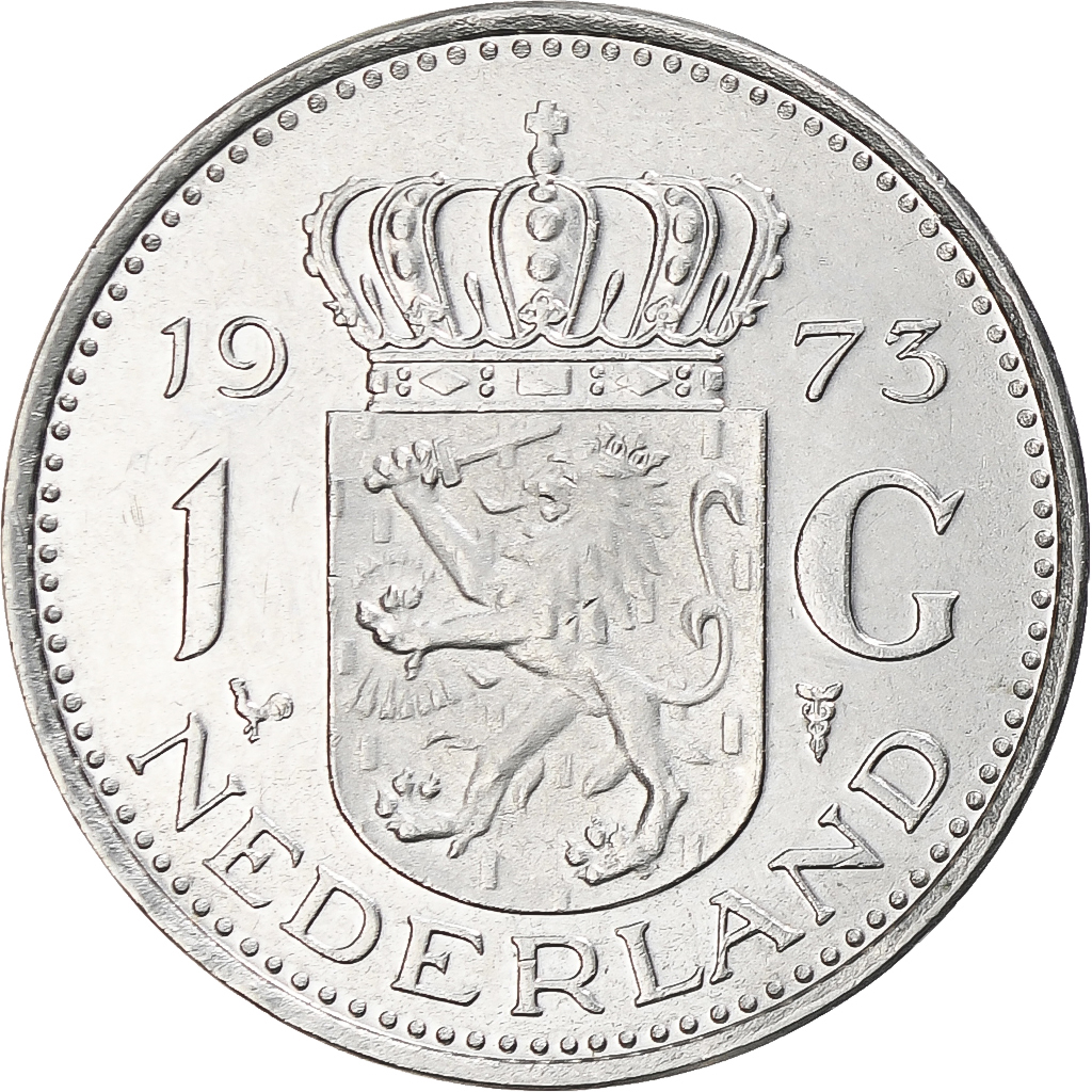 Coin, Netherlands, Juliana, Gulden, 1973, , Nickel, KM:184a