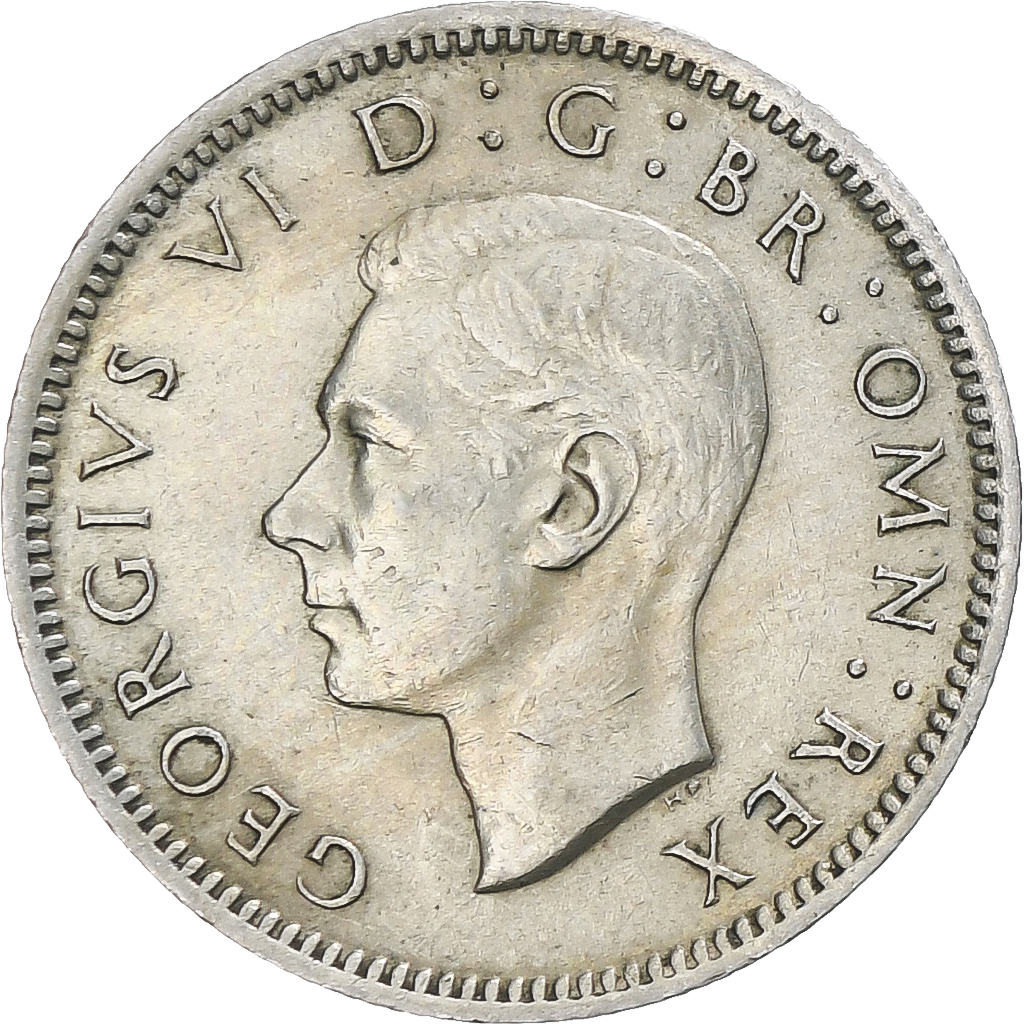 Coin, Great Britain, George VI, 6 Pence, 1948, , Copper-nickel, KM:862