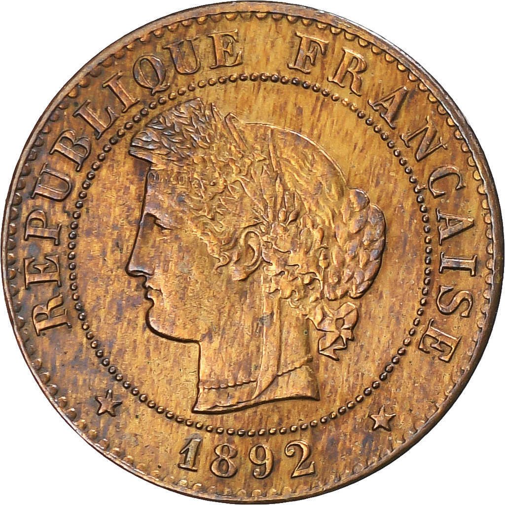 Coin, France, Cérès, Centime, 1892, Paris, , Bronze, KM:826.1