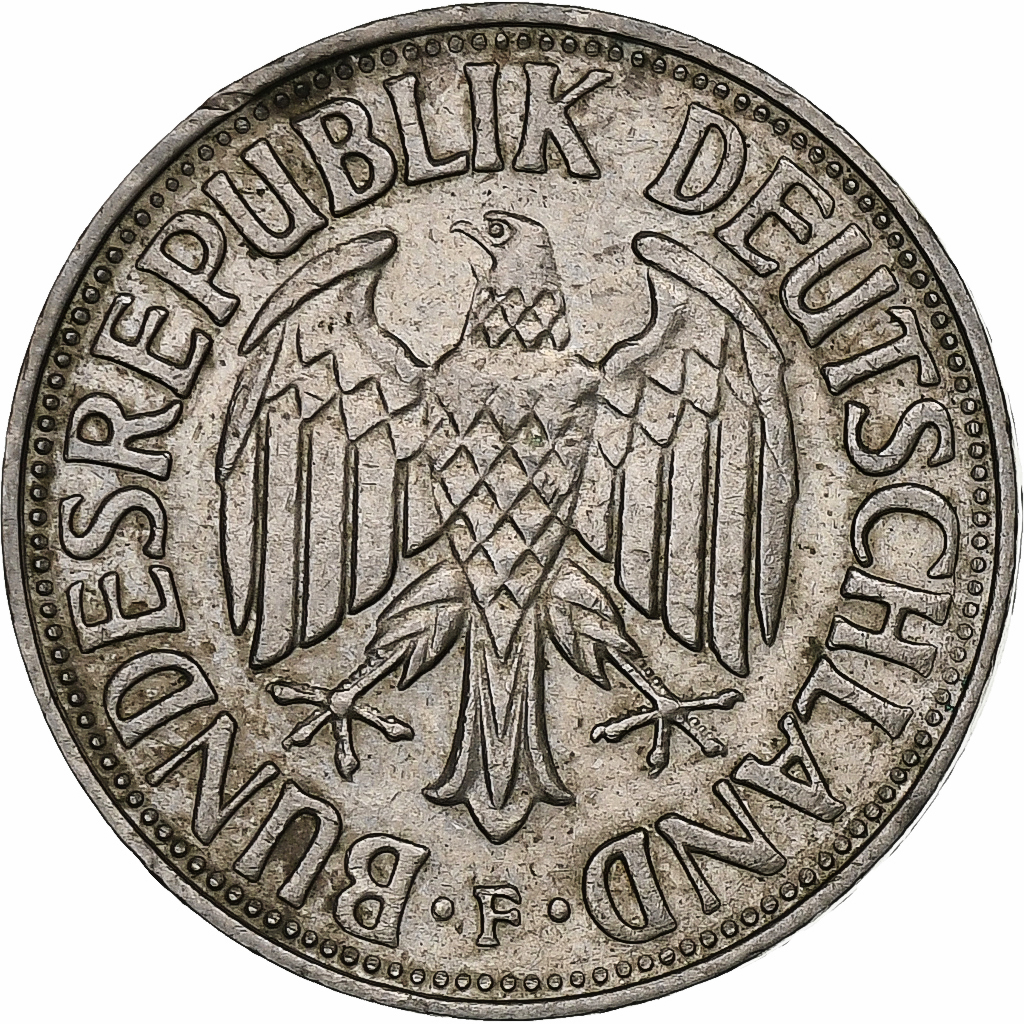 GERMANY - FEDERAL REPUBLIC, Mark, 1969, Stuttgart, , Copper-nickel