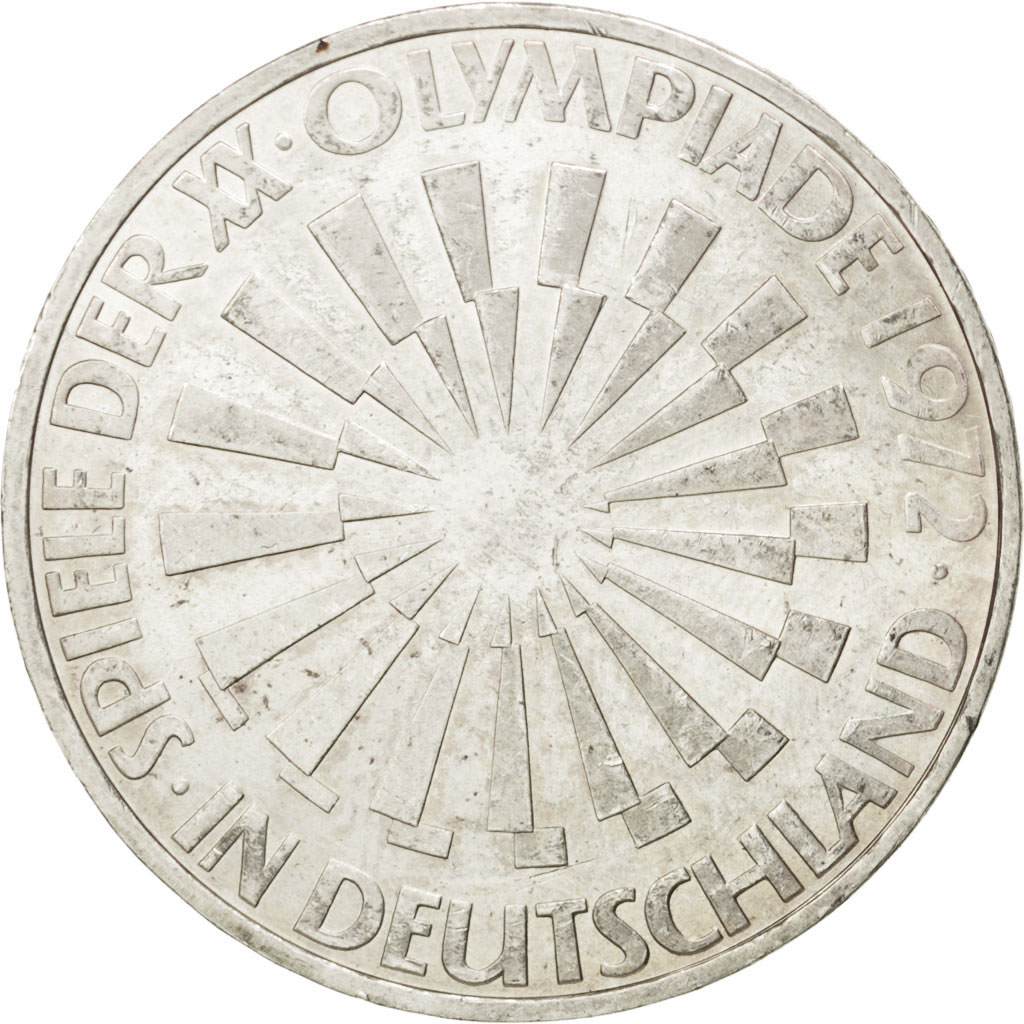 Coin, GERMANY - FEDERAL REPUBLIC, 10 Mark, 1972, Karlsruhe, , Silver