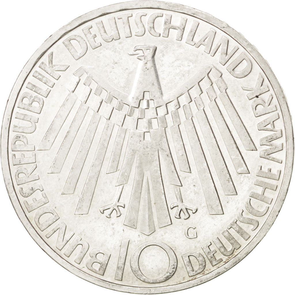 Coin, GERMANY - FEDERAL REPUBLIC, 10 Mark, 1972, Karlsruhe, , Silver