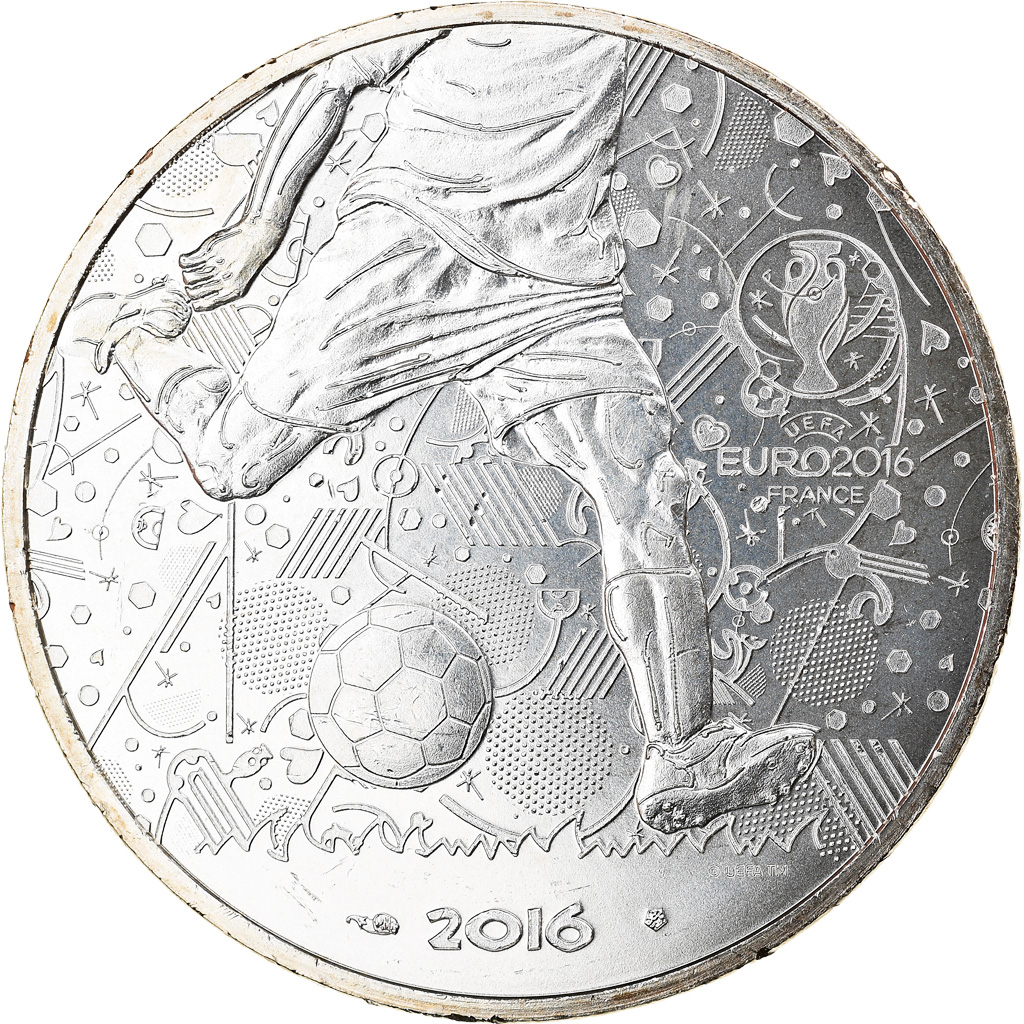 France, 10 Euro, UEFA Euro 2016, 2016, Paris, SPL, Argent