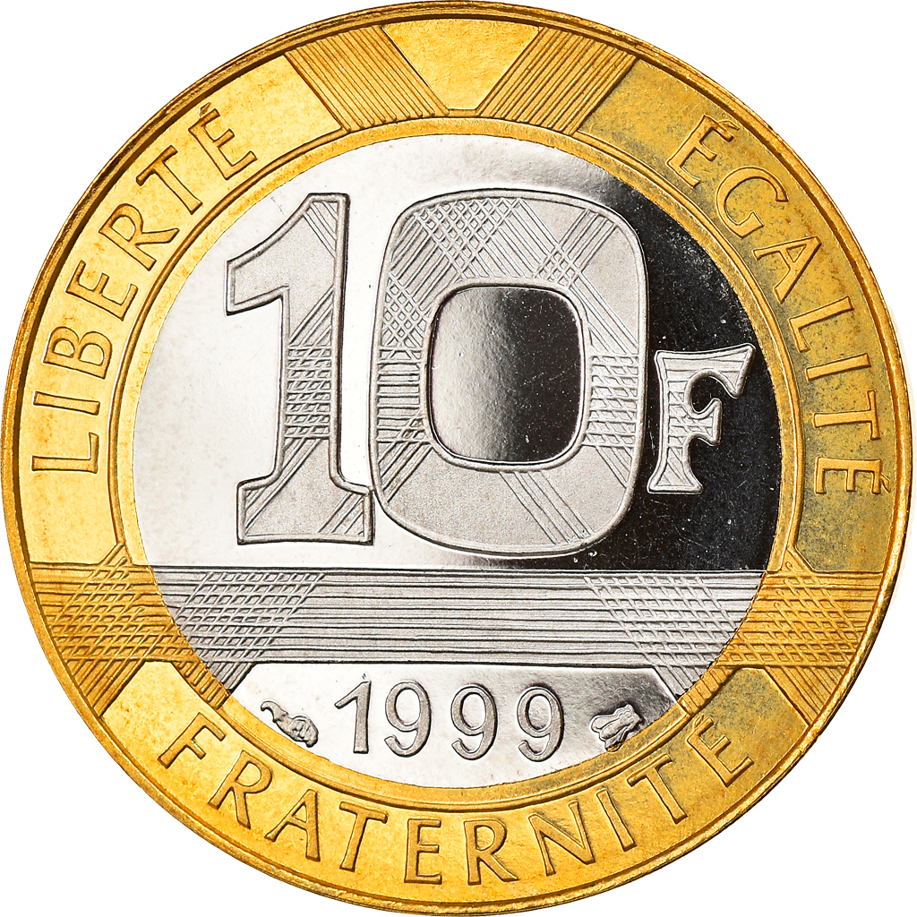 Coin, France, Génie, 10 Francs, 1999, Paris, Proof, , Bi-Metallic