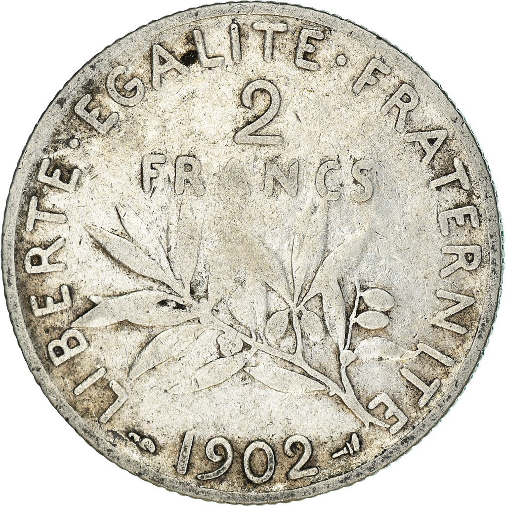 Coin, France, Semeuse, 2 Francs, 1902, Paris, , Silver, KM:845.1