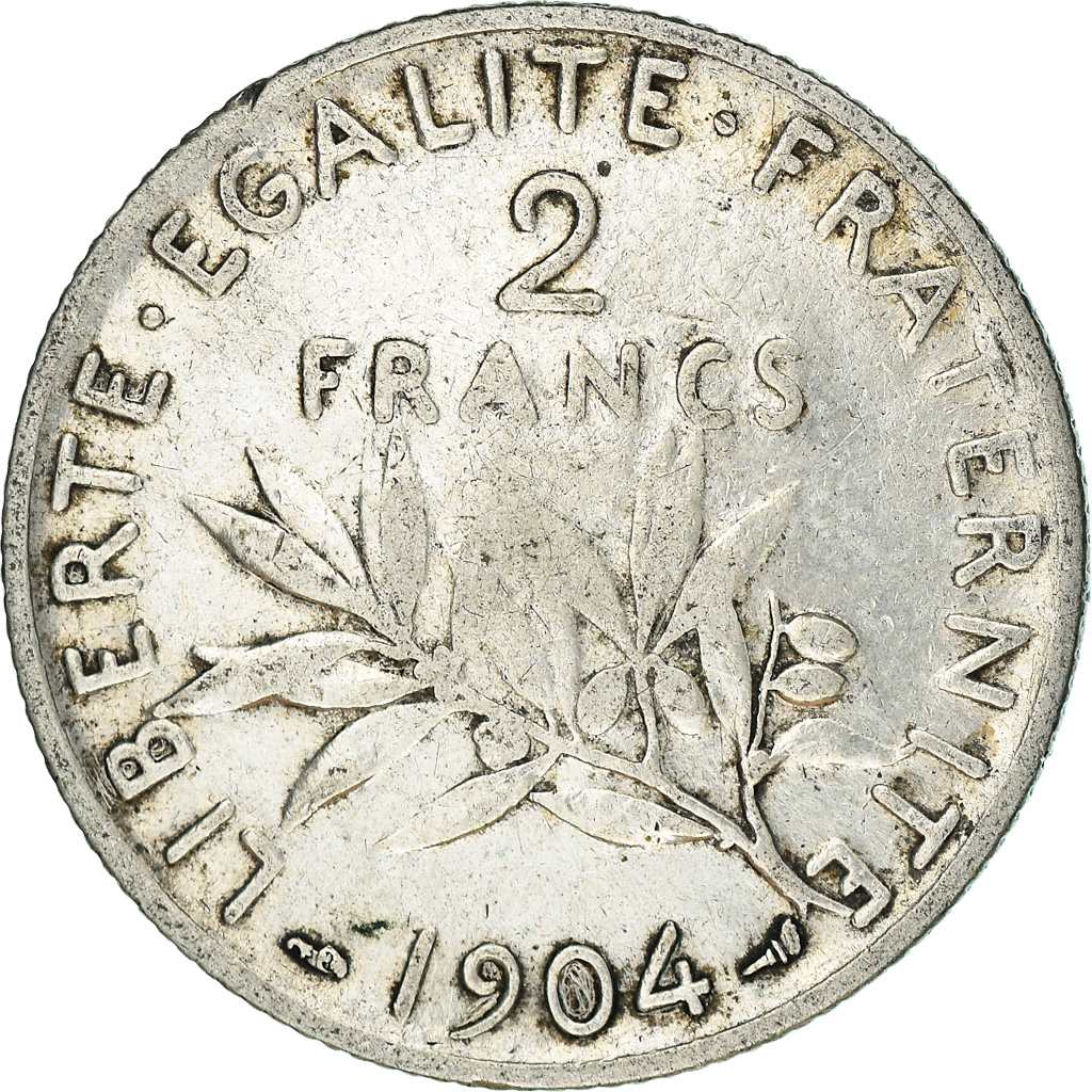 Coin, France, Semeuse, 2 Francs, 1904, Paris, , Silver, KM:845.1