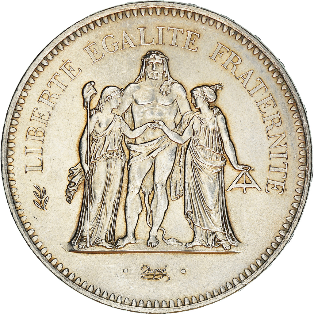 Coin, France, Hercule, 50 Francs, 1976, Paris, , Silver, KM:941.1