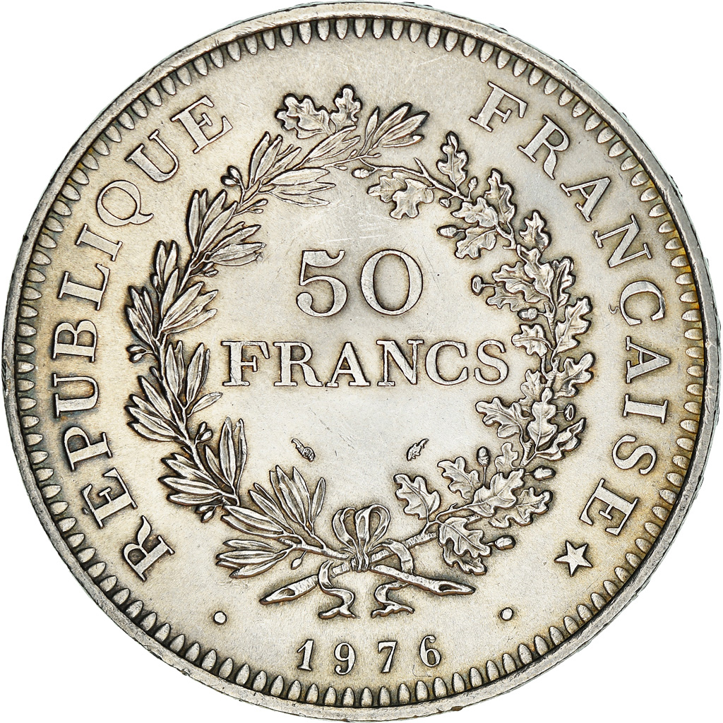 Coin, France, Hercule, 50 Francs, 1976, Paris, , Silver, KM:941.1