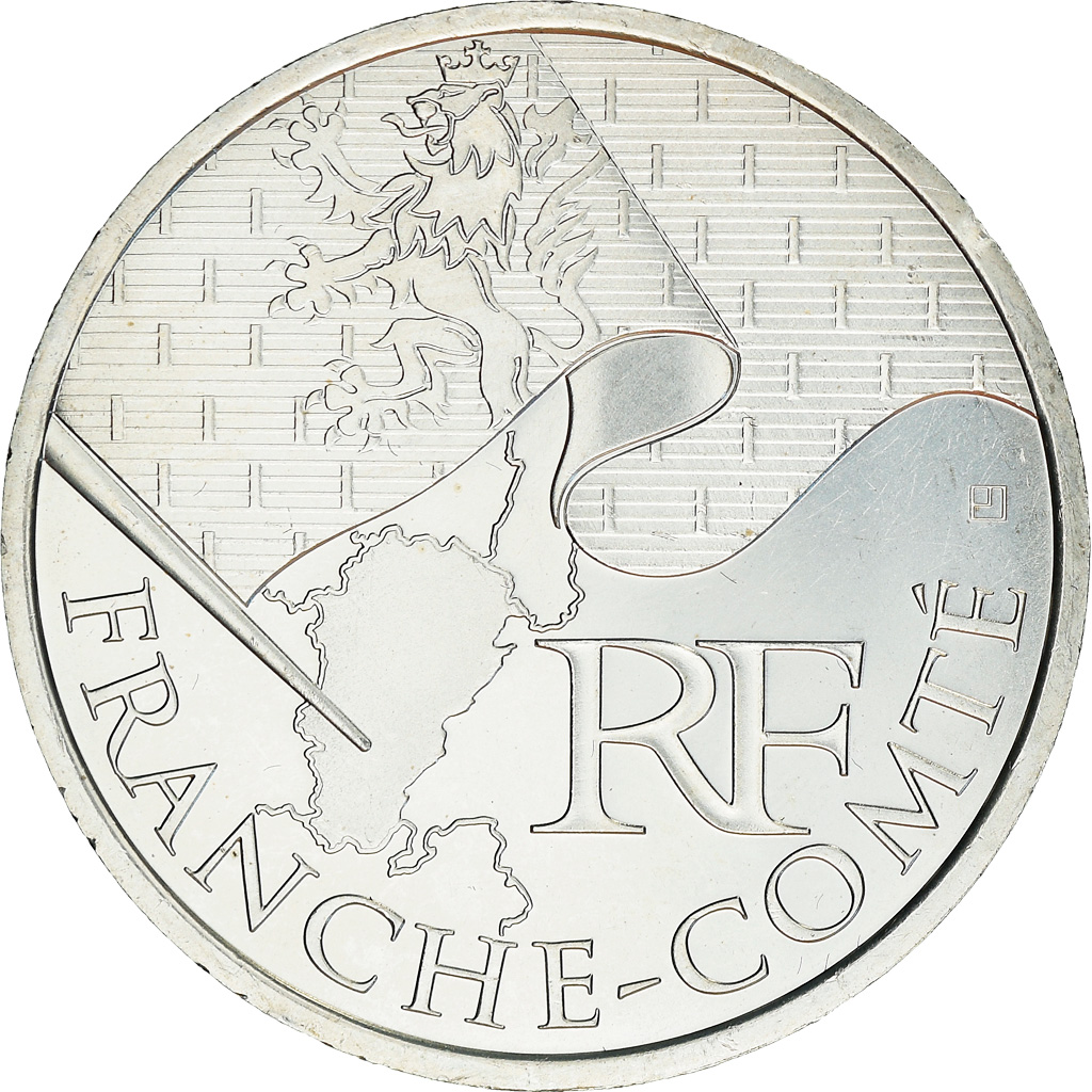 France, 10 Euro, Franche-Comté, 2010, Paris, , Silver, KM:1653