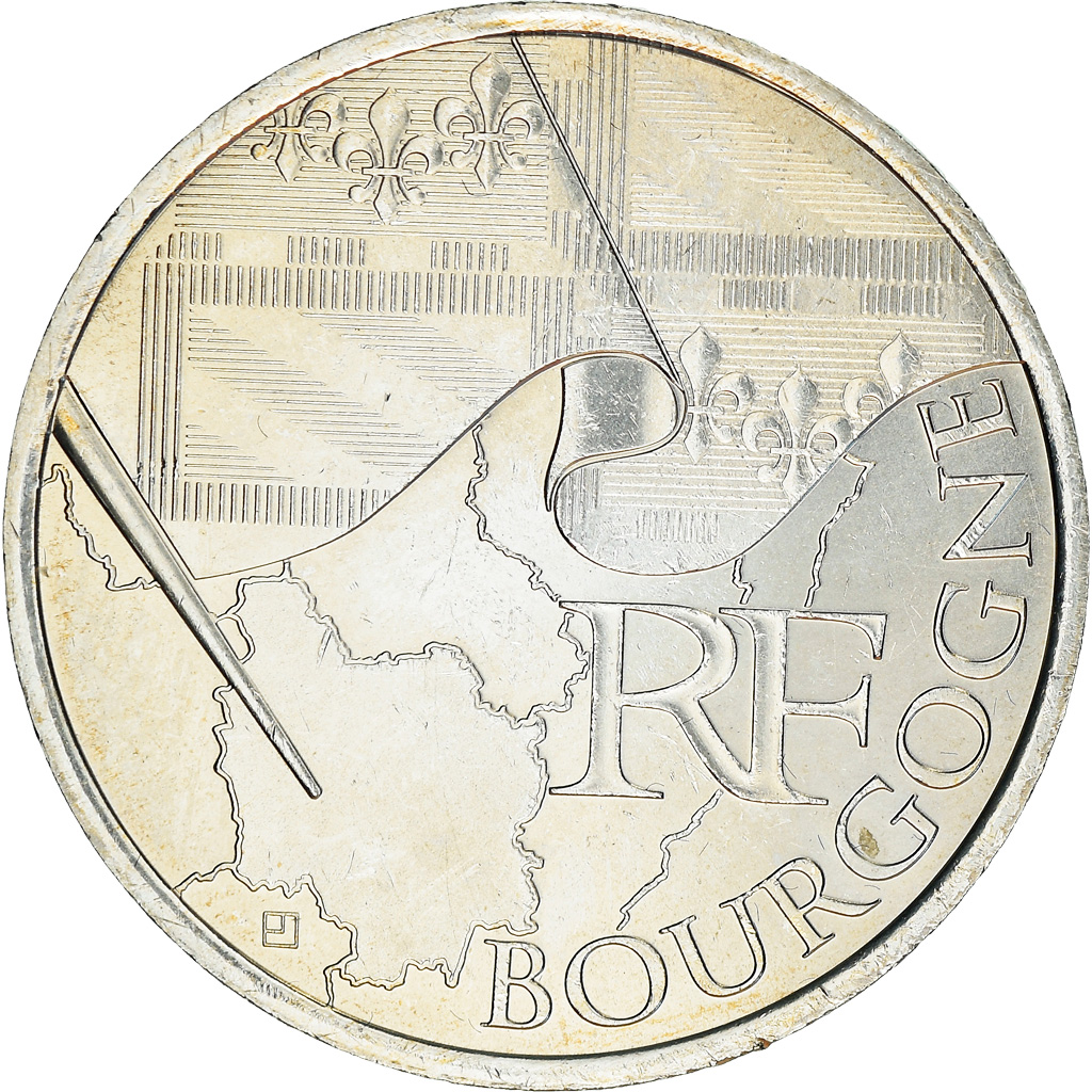 France, 10 Euro, Bourgogne, 2010, Paris, , Silver, KM:1649