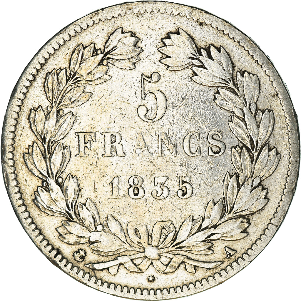 Coin, France, Louis-Philippe, 5 Francs, 1835, Paris, , Silver