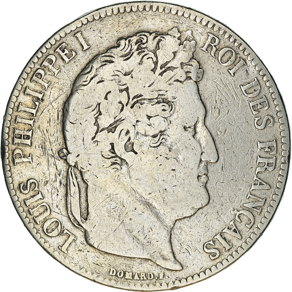 Coin, France, Louis-Philippe, 5 Francs, 1834, Bordeaux, , Silver