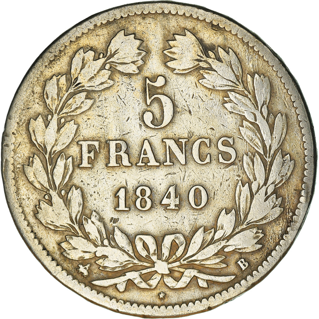 Coin, France, Louis-Philippe, 5 Francs, 1840, Rouen, , Silver