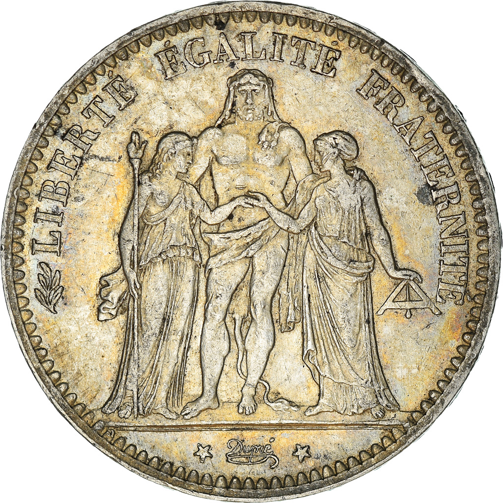 Coin, France, Hercule, 5 Francs, 1876, Paris, , Silver, KM:820.1