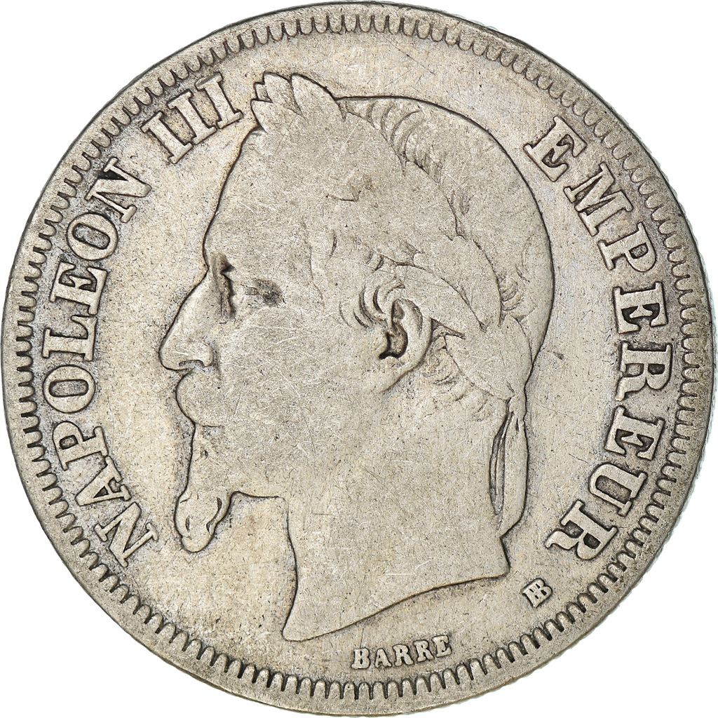 Coin, France, Napoleon III, Napoléon III, 2 Francs, 1869, Strasbourg