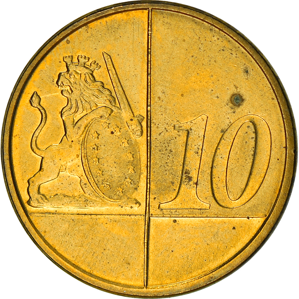 Münze, Guernsey, 10 Euro Cent, 2004, Proof, STGL, Messing