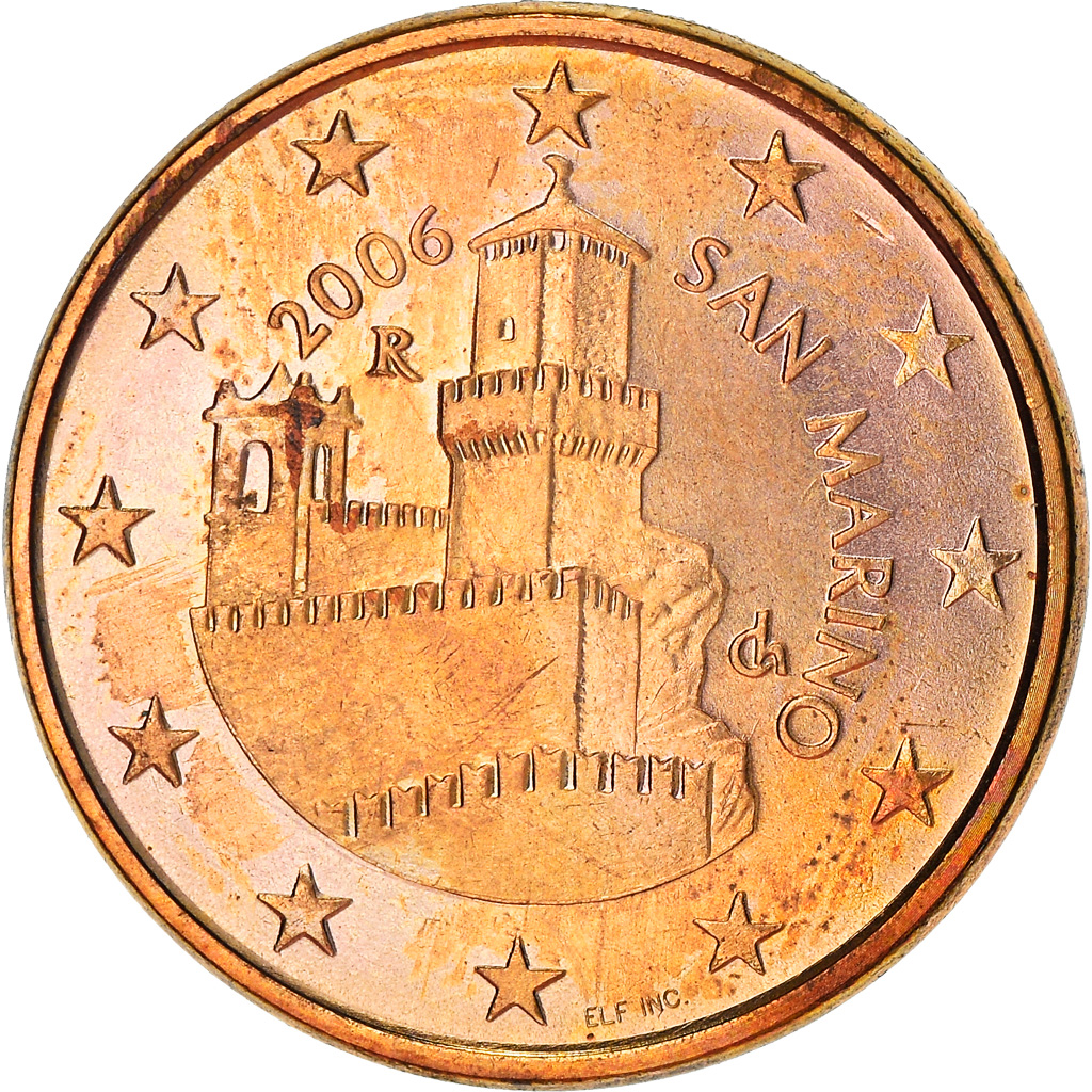 San Marino, 5 Euro Cent, 2006, Rome, VZ+, Copper Plated Steel, KM:442