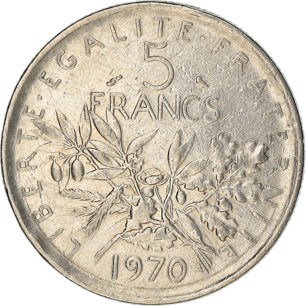 Coin, France, Semeuse, 5 Francs, 1970, Paris, , Nickel Clad