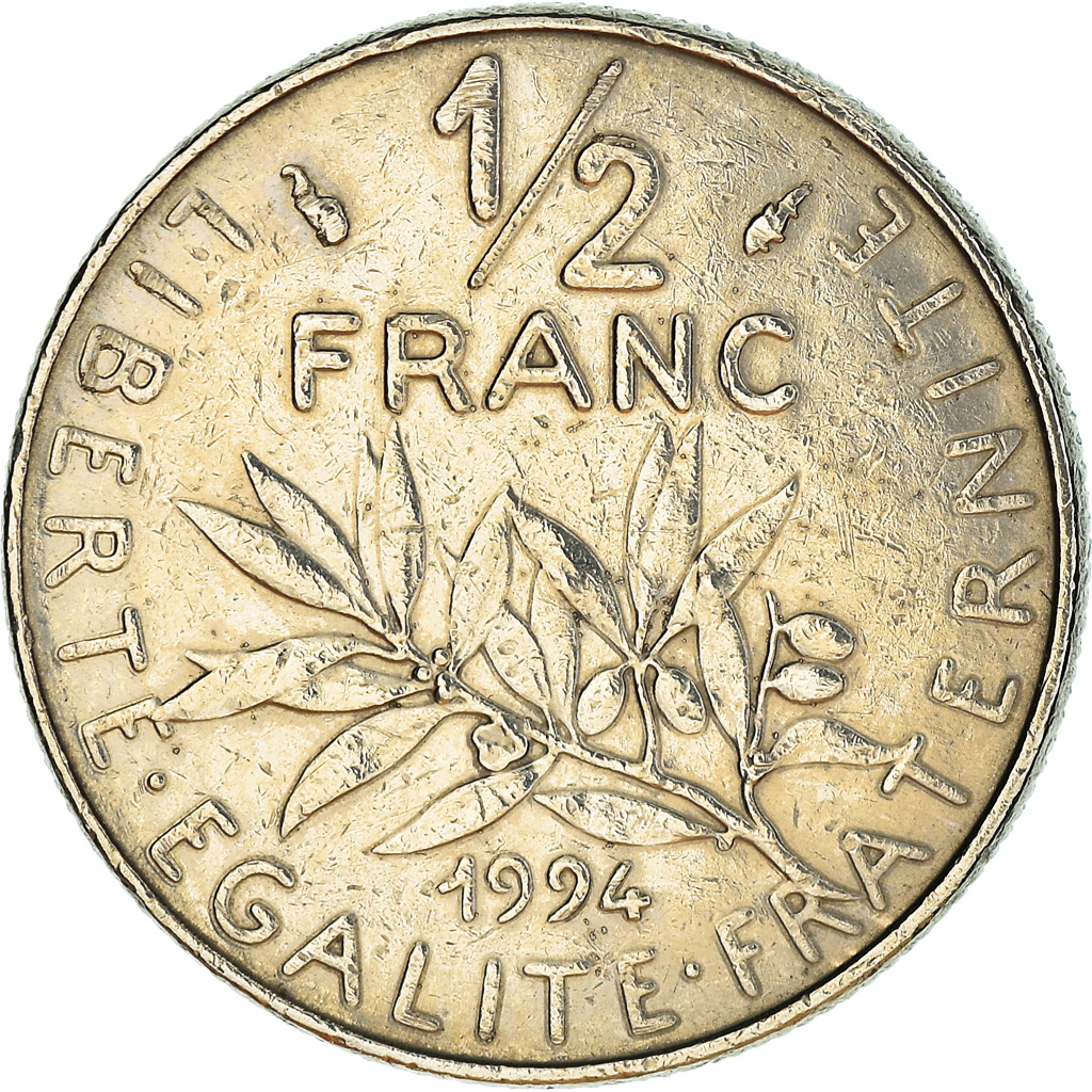 Coin, France, Semeuse, 1/2 Franc, 1994, Paris, , Nickel, KM:931.1