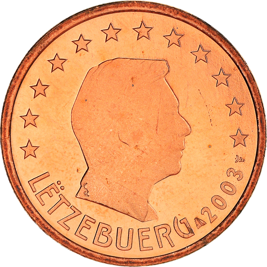 Luxemburgo, 5 Euro Cent, 2003, Utrecht, BU, FDC, Cobre chapado en acero, KM:77