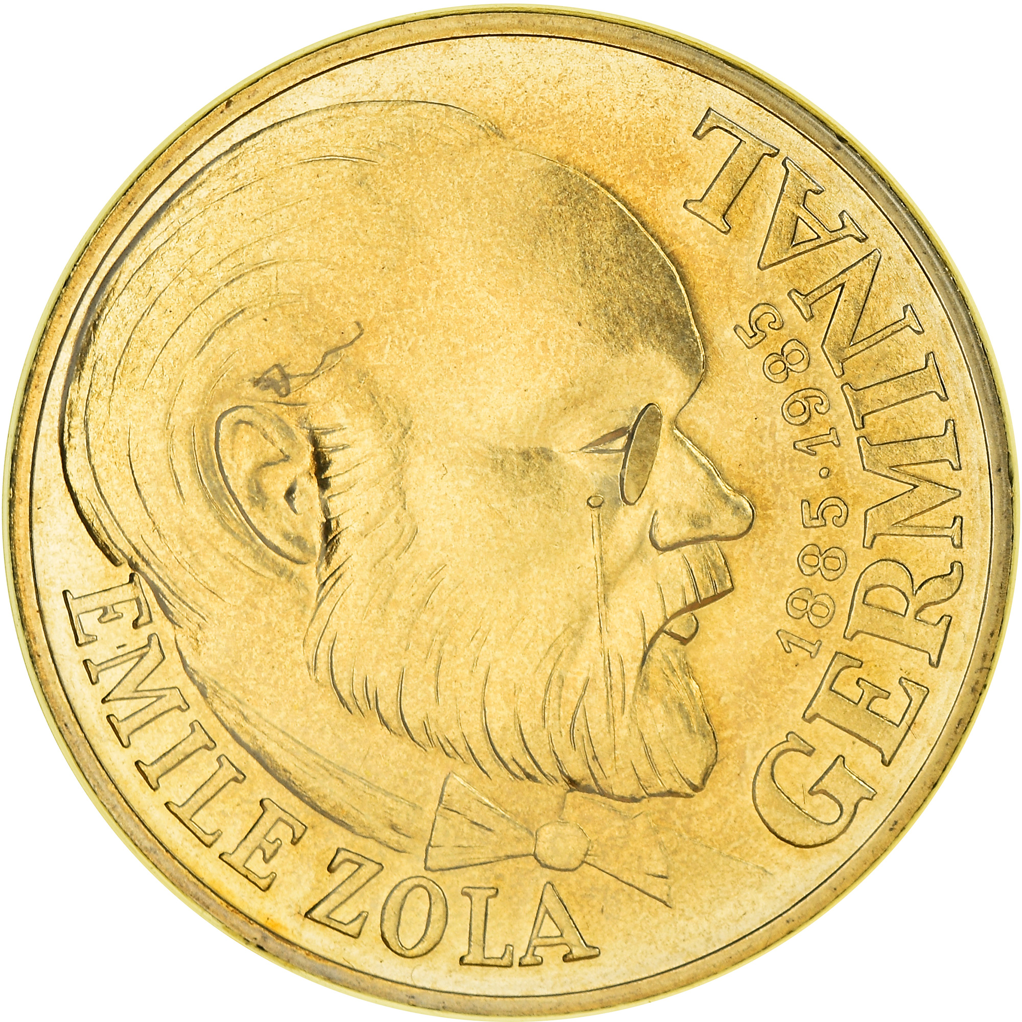 Coin, France, Emile Zola Germinal, 100 Francs, 1985, FDC, , Silver