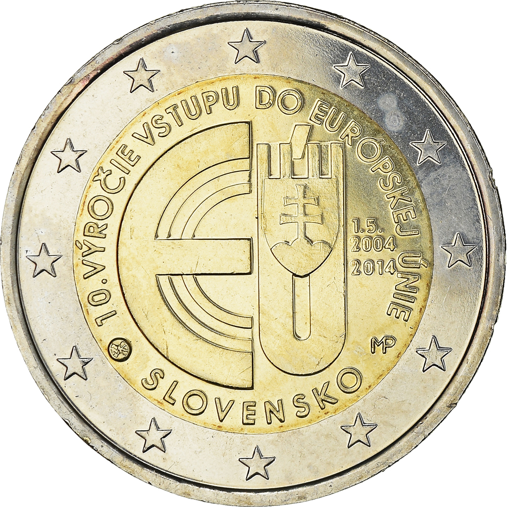 Slowakei, 2 Euro, 10ème anniversaire de l adhesion à l' UE, 2014, Kremnica