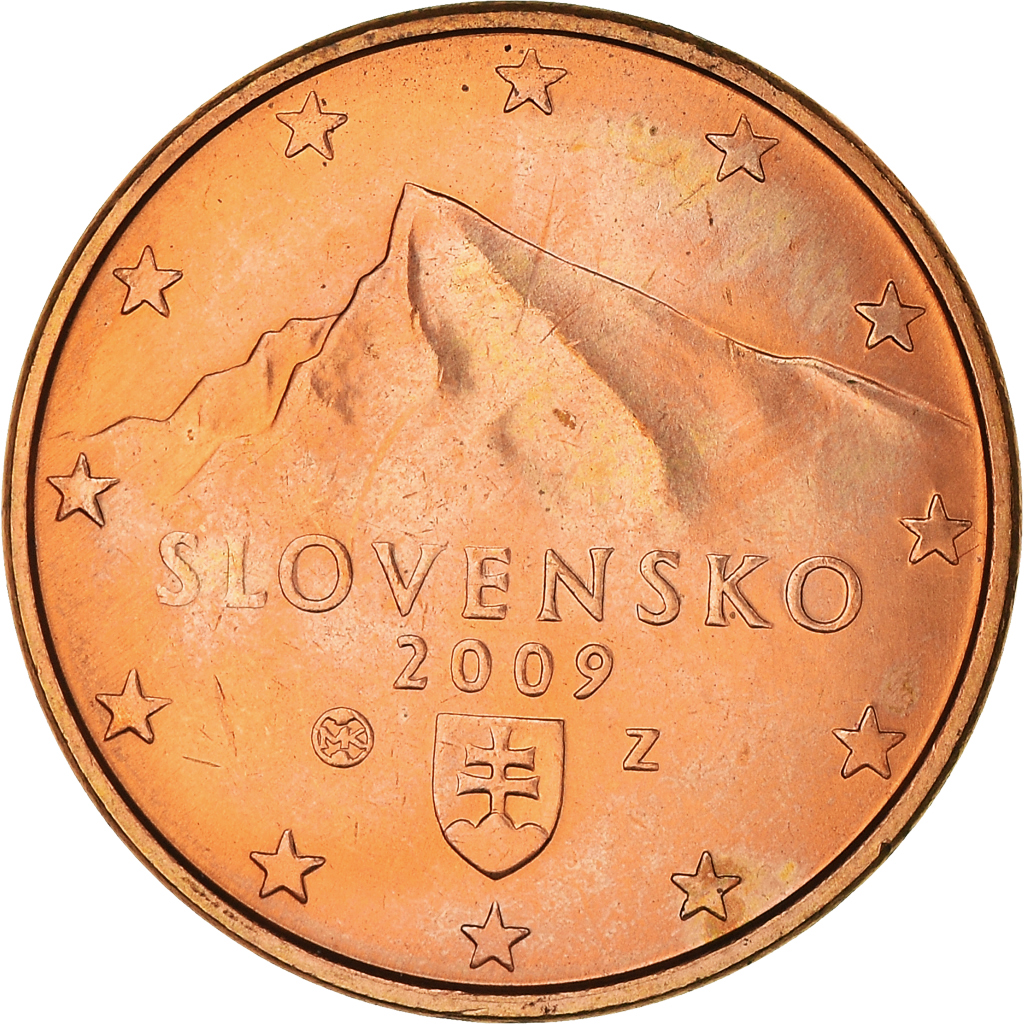 Slowakei, 5 Euro Cent, 2009, Kremnica, VZ+, Copper Plated Steel, KM:97