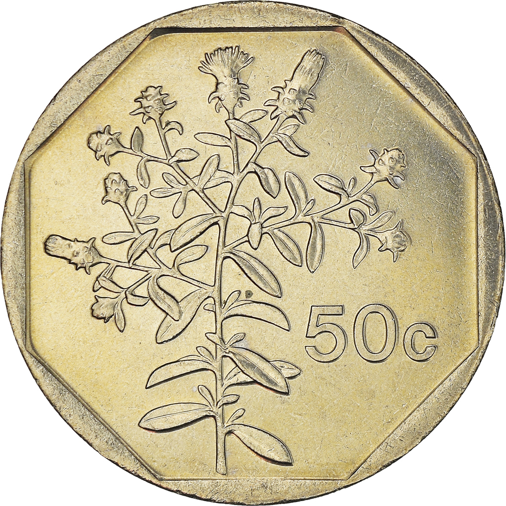 Coin, Malta, 50 Cents, 2001, , Copper-nickel, KM:98