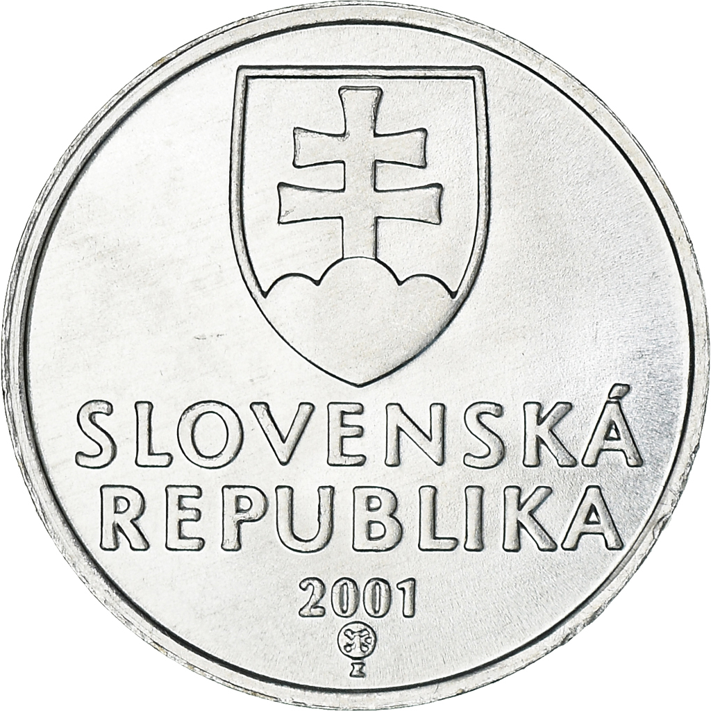 Moneda, Eslovaquia, 10 Halierov, 2001, SC, Aluminio, KM:17