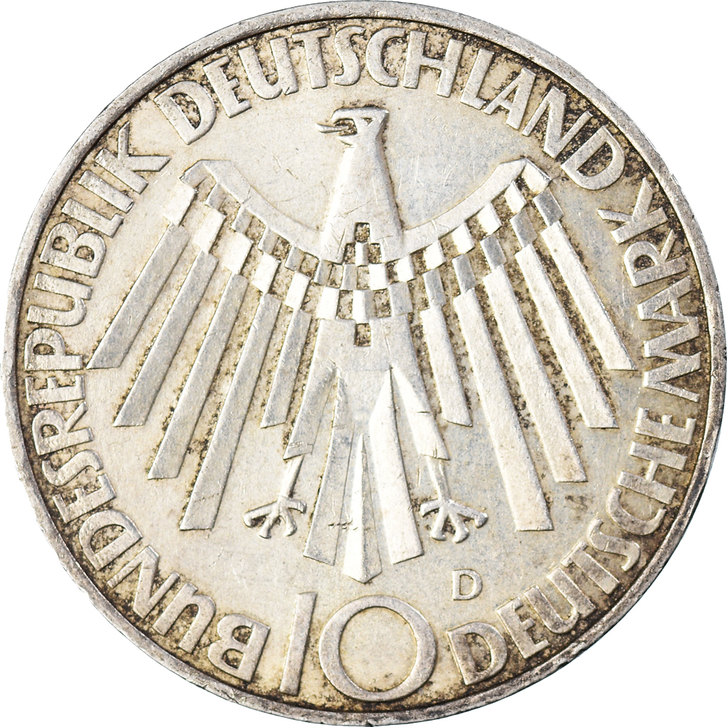 Coin, GERMANY - FEDERAL REPUBLIC, 10 Mark, 1972, Munich, , Silver