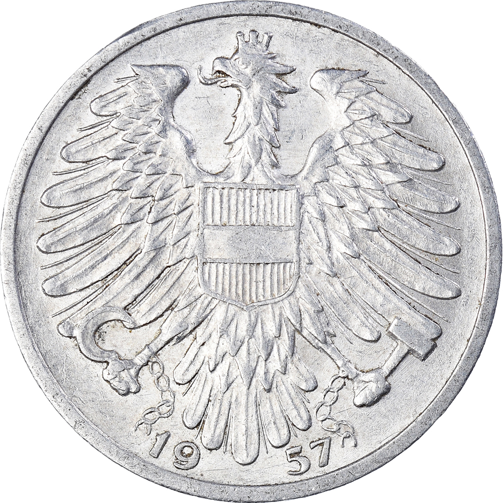 Coin, Austria, Schilling, 1957, , Aluminum, KM:2871
