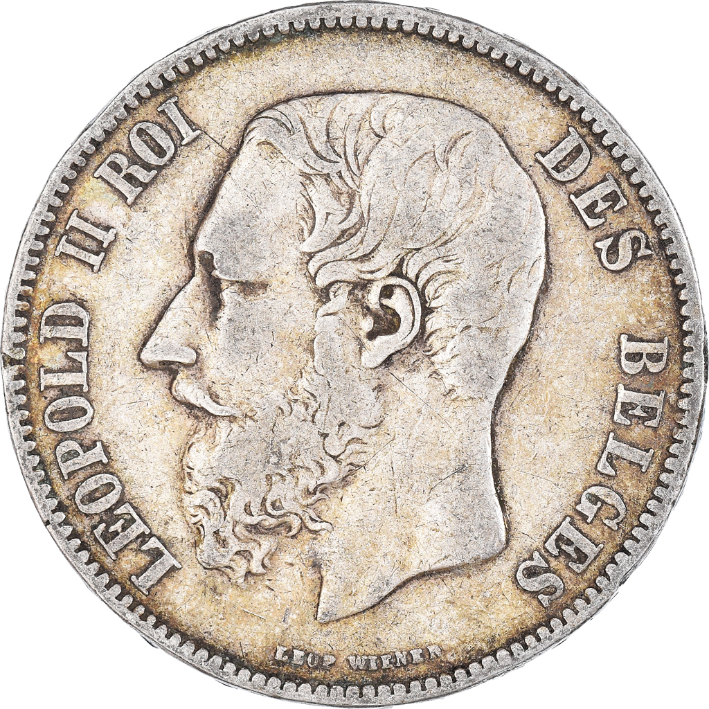 Coin, Belgium, Leopold II, 5 Francs, 5 Frank, 1868, , Silver, KM:24