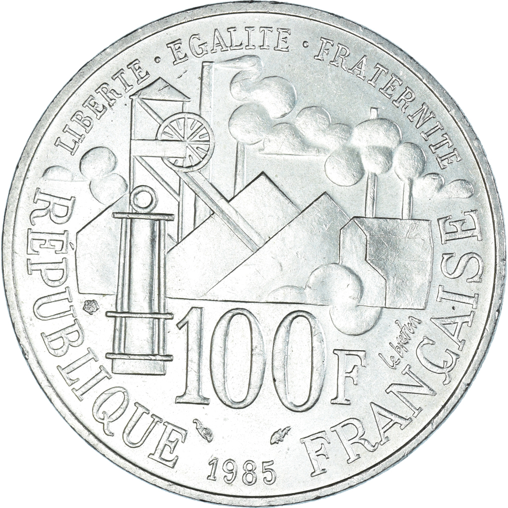Coin, France, Germinal, 100 Francs, 1985, , Silver, KM:957