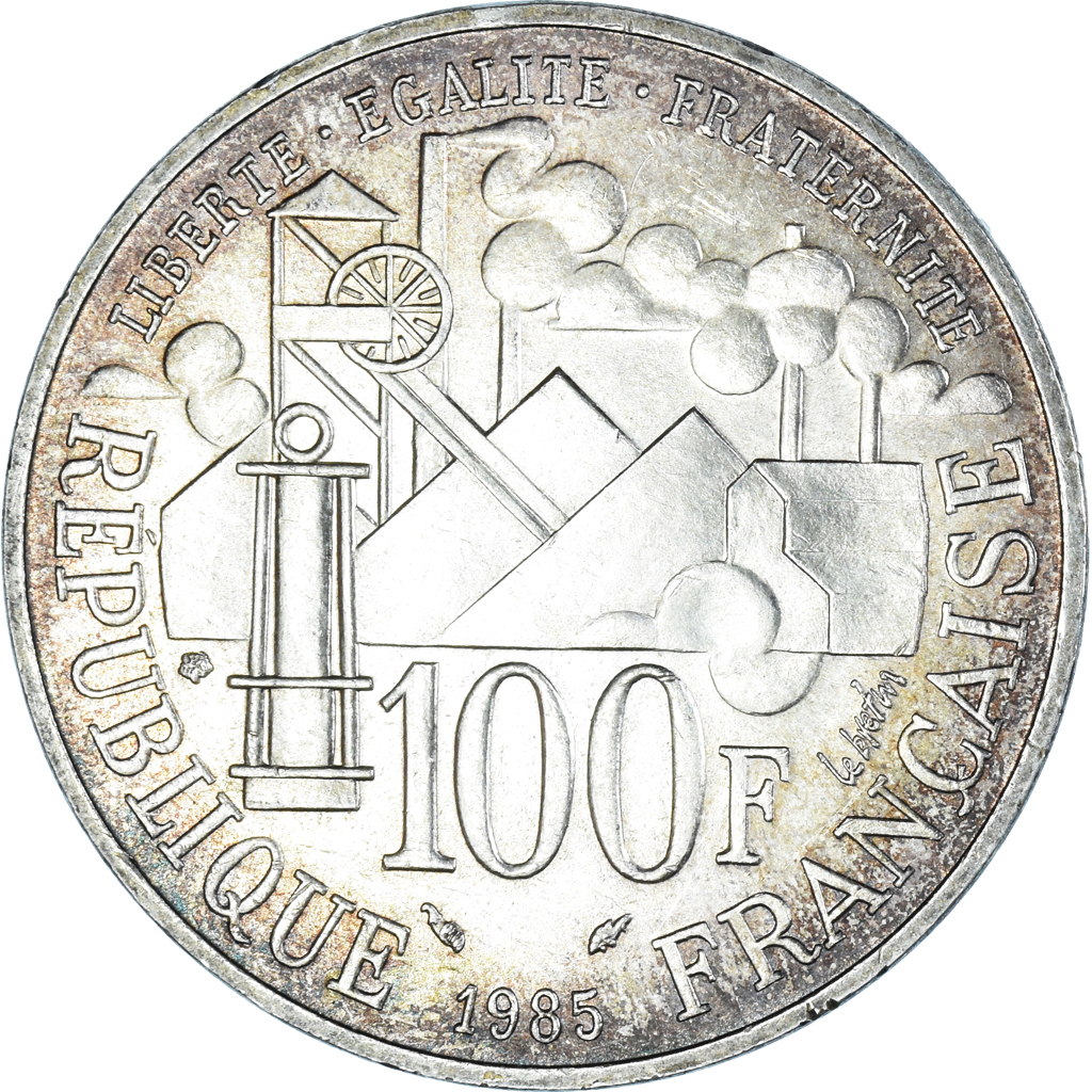 Coin, France, Germinal, 100 Francs, 1985, , Silver, KM:957, Gadoury:900