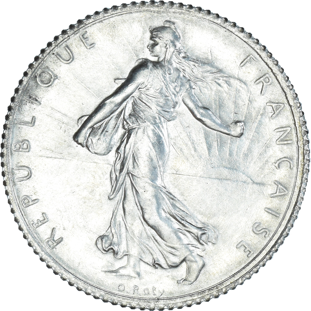 Coin, France, Semeuse, Franc, 1917, Paris, , Silver, KM:844.1, Gadoury:467
