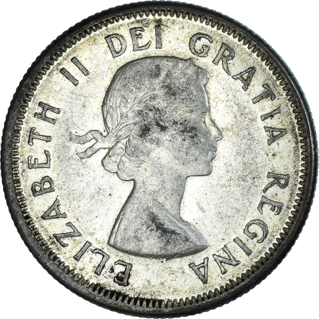 Coin, Canada, Elizabeth II, 25 Cents, 1963, Royal Canadian Mint, Ottawa