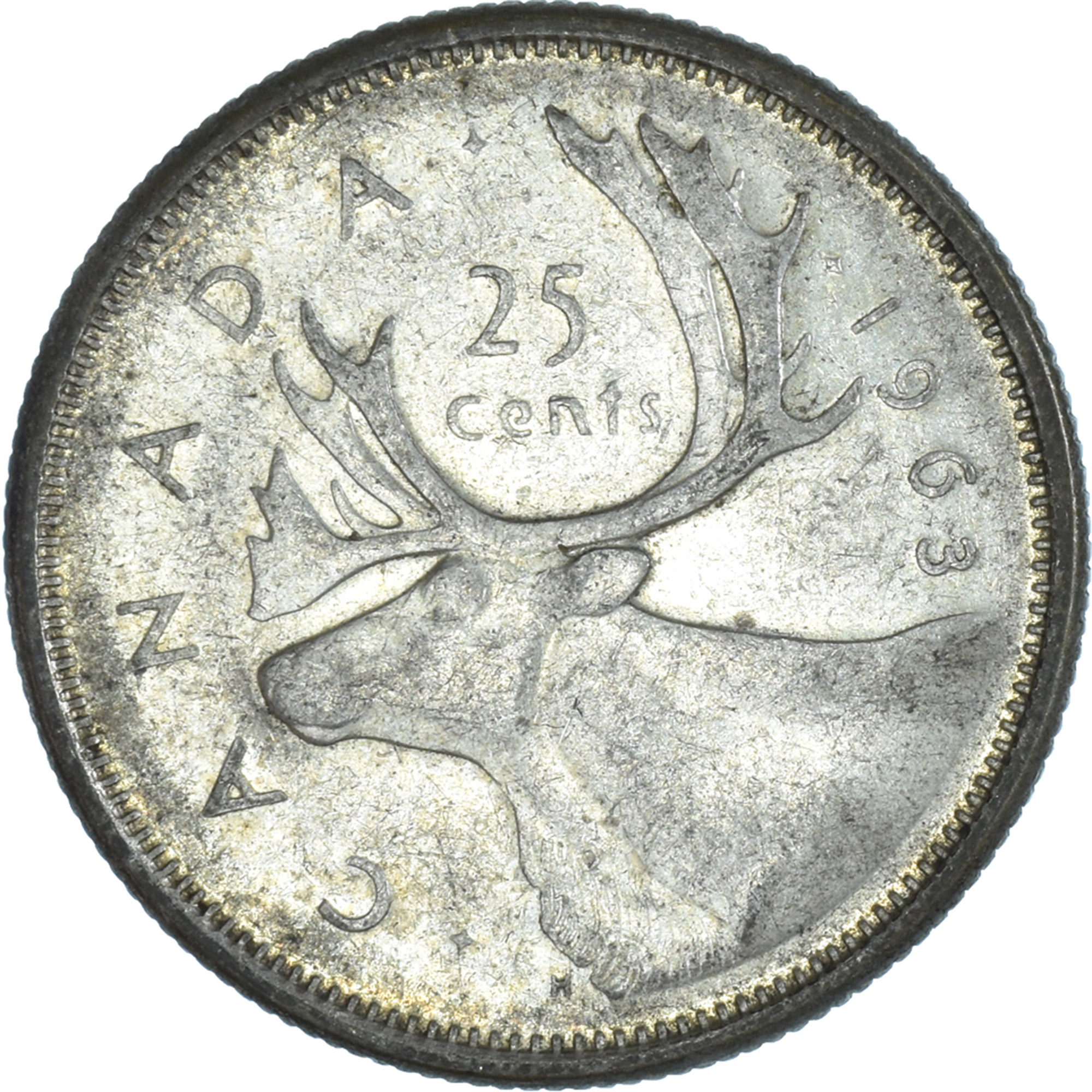 Coin, Canada, Elizabeth II, 25 Cents, 1963, Royal Canadian Mint, Ottawa