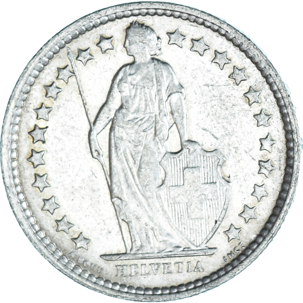 Coin, Switzerland, 1/2 Franc, 1964, Bern, , Silver, KM:23