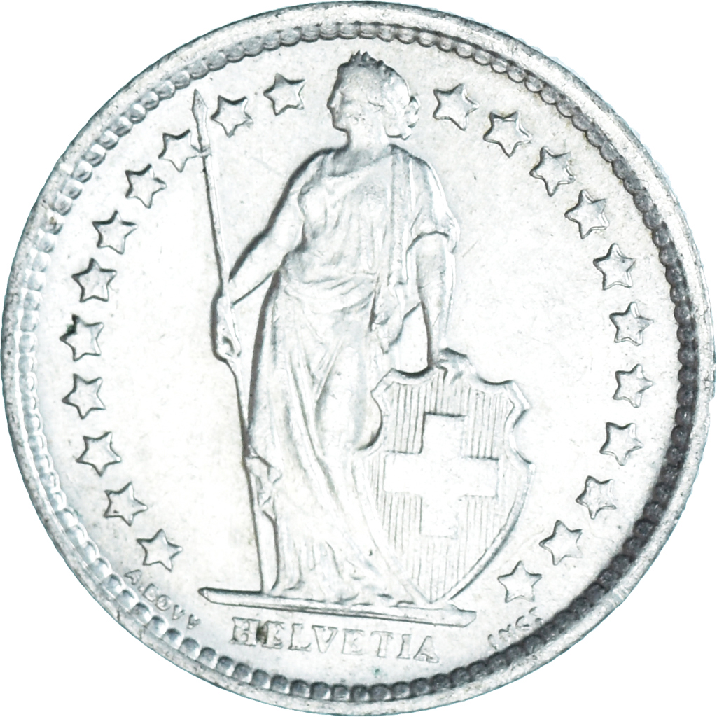 Coin, Switzerland, 1/2 Franc, 1964, Bern, , Silver, KM:23