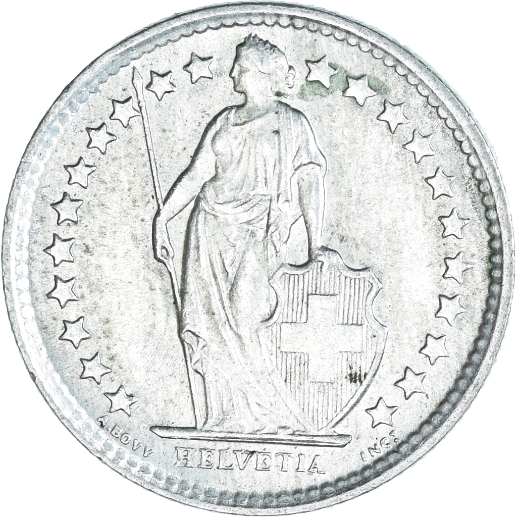 Coin, Switzerland, 1/2 Franc, 1959, Bern, , Silver, KM:23