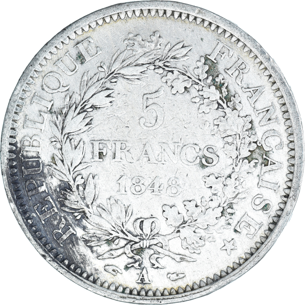 Coin, France, Hercule, 5 Francs, 1848, Paris, , Silver, KM:756.1