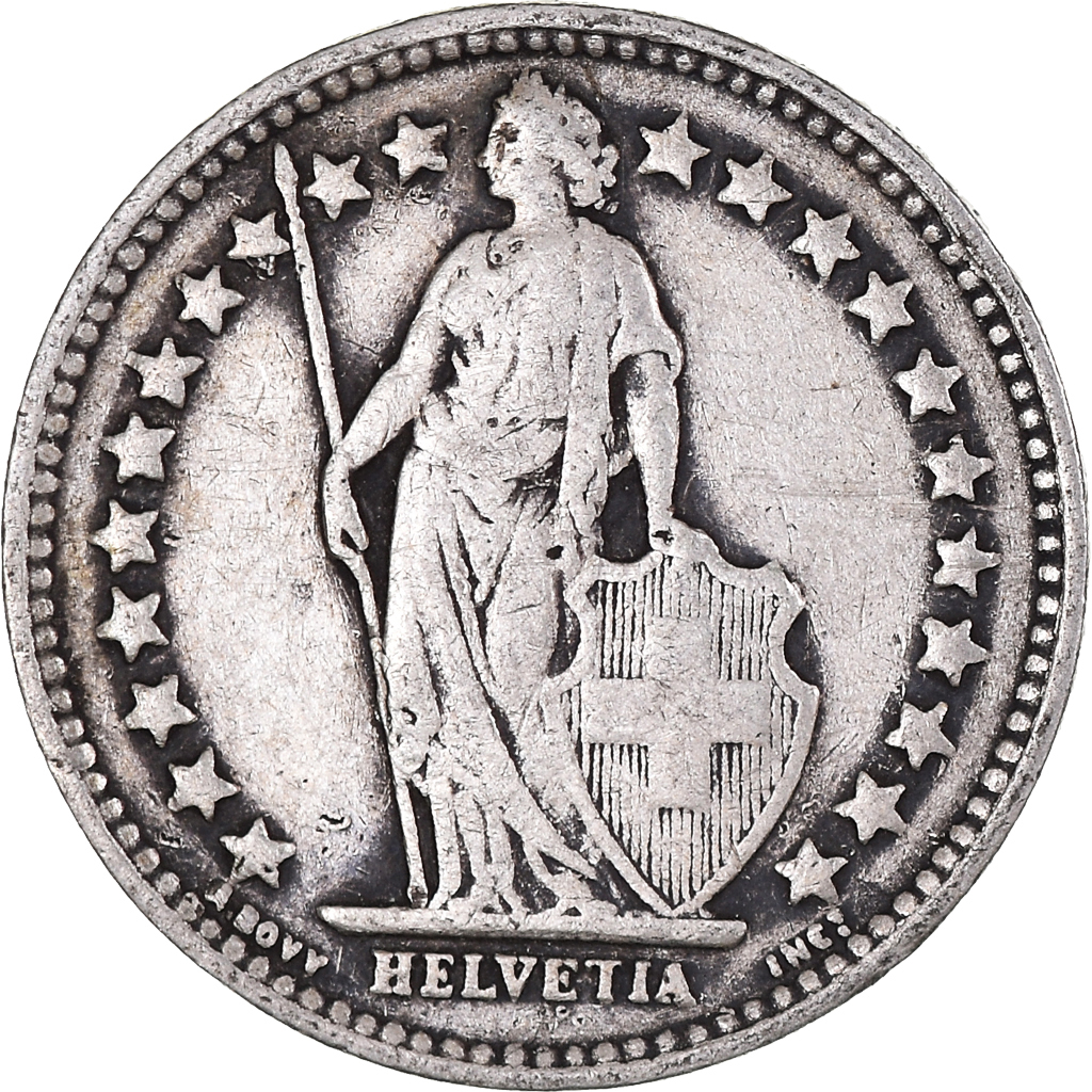 Coin, Switzerland, 1/2 Franc, 1914, Bern, , Silver, KM:23
