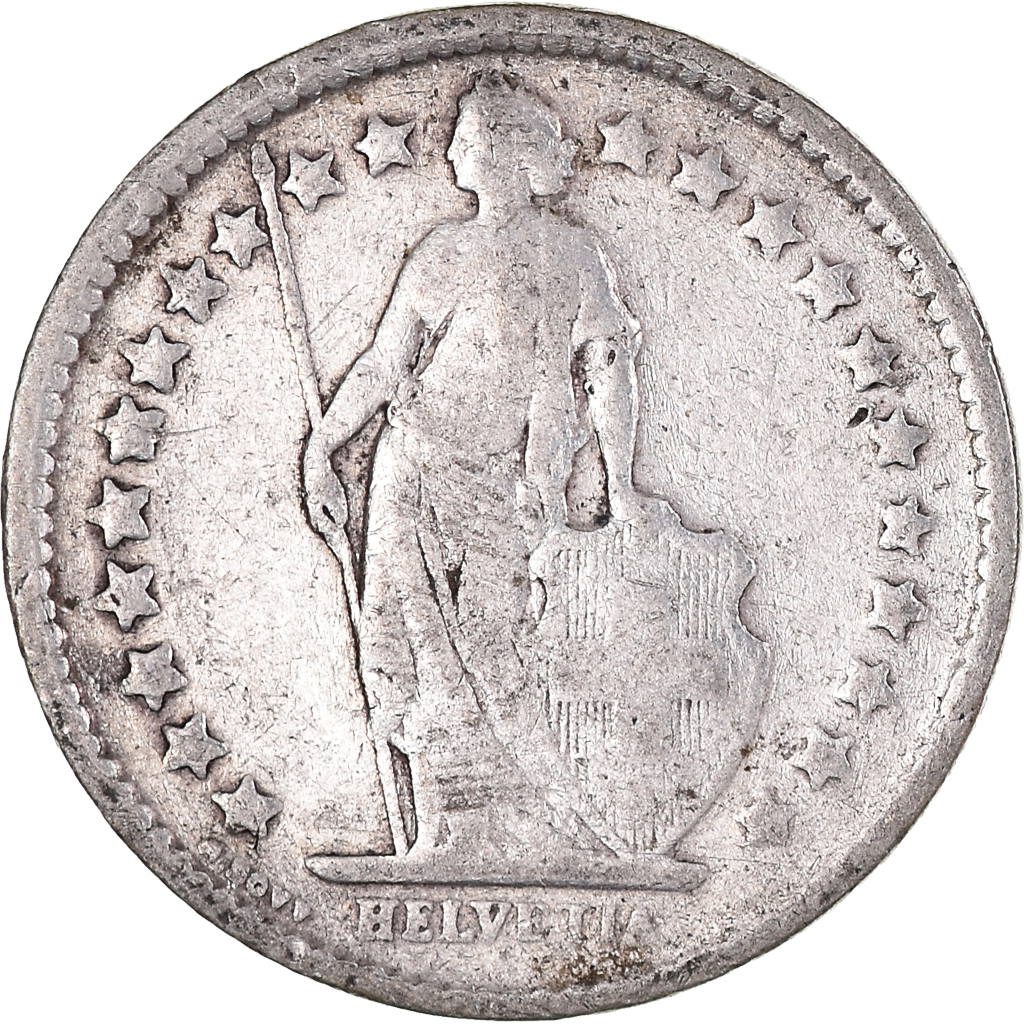 Coin, Switzerland, 1/2 Franc, 1921, Bern, , Silver, KM:23