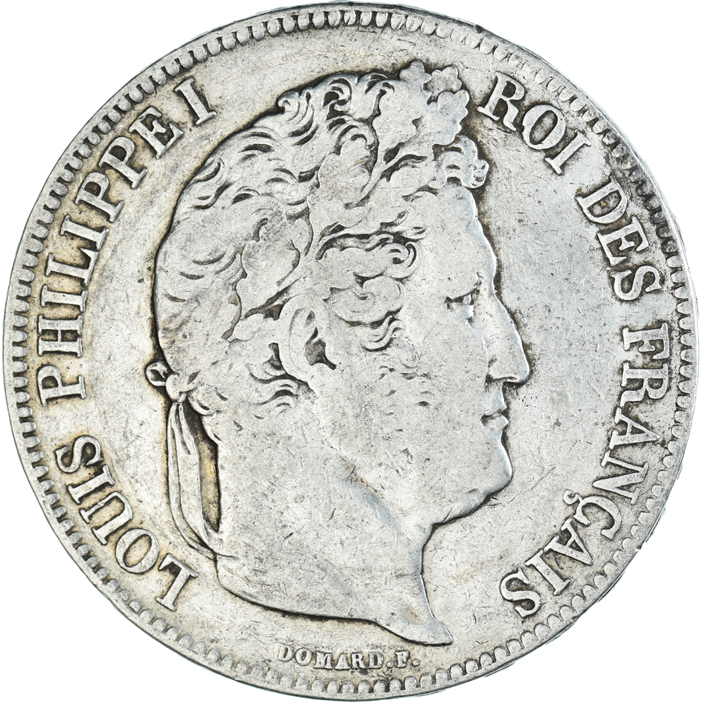 Coin, France, Louis-Philippe, 5 Francs, 1833, Strasbourg, , Silver